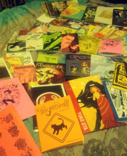 The united MoCCA spoils that Wens, Ocicatsy, and I collected today! AHH COMICS!