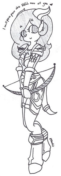 Madii acting cutesy&hellip;Now with gear!!lolwhatisacrossbow have a lame bow
