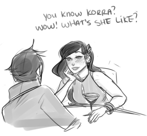 beawarriordragon: girladventurer: Asami is curious about Korra. Hahahhahahhahahsa