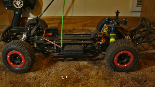 poopskittle:  I took first place in the B main tonight at Dirt Heaven RC Raceway!Obligatory pics of my awesome RC truck. It’s a Traxxas Slash. Well, was. There aren’t many original parts left anymore.