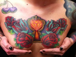 fuckyeahtattoos:  Chest piece done by Jerry