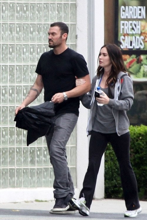 Megan Fox and her husband Brian Austin Green attended Sunday church (April 22nd) in Los Angeles.