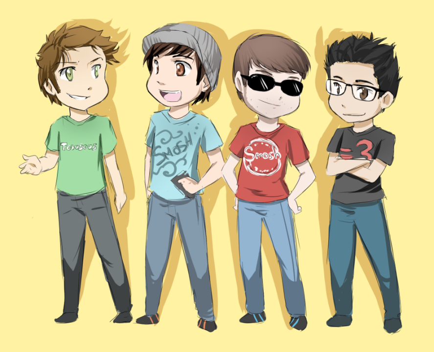 ✧ Drew's art ✧˖° — A chibi of my favorite Youtubers. Ian and Anthony...