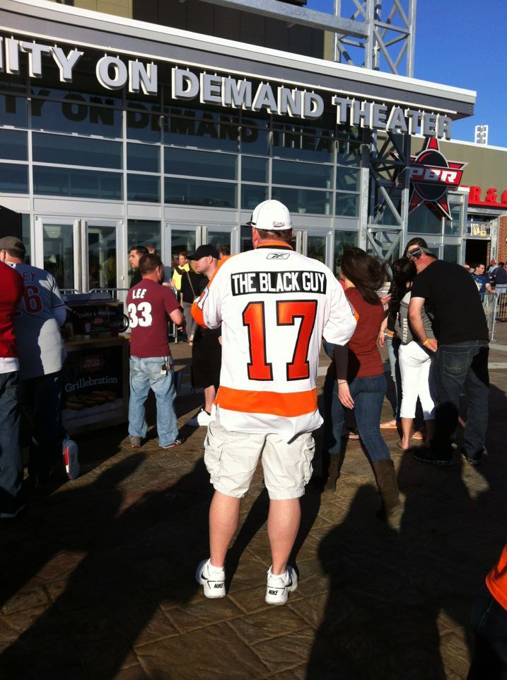 You stay classy, Philadelphia
loladelphia:
“ If people like this are going to hang out at Xfinity Live, it’s probably better just staying home and watching the game on television away from all the ignorant douchebags.
His name is Simmonds, dude....