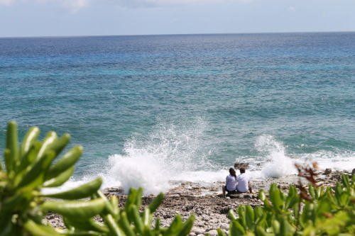 Lovers at the Blow Holes, Grand Cayman.