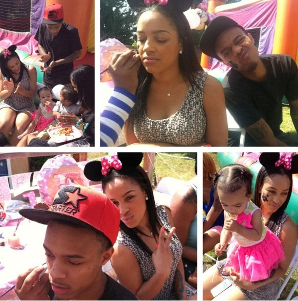 missdeepdimples:  pinklotusflowers:  Bow Wow, his daughter, his baby’s mother.