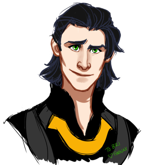 becausehiddles: kreugan: Commission for becausehiddles, some Disney-esque Prince Loki! Based of cour