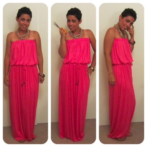 DIY Easy Maxi Dress. Really easy. There is a video tutorial and PDF instructions by mimi g. here. *I