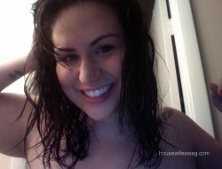 housewifeswag:  posting this by itself instead of as a reply to an anon. this is my face without any makeup. scary, huh? ;)