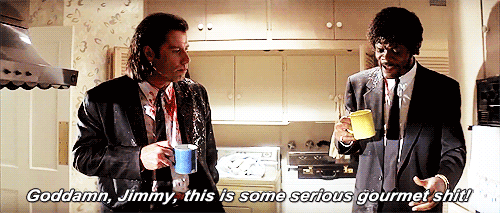 modsoundmusic:  thereal1990s:  Pulp Fiction (1994)  When I make my friends REAL coffee