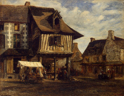 iloverainandcoffee:  Theodore Rousseau Market-Place in Normandy  