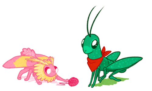 sundrop-island: moth cattes and grasshopper dogges whenever someone rings the doorbell you can hear 