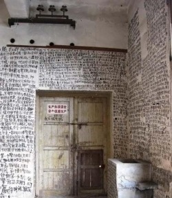  An anonymous author’s novel written on the walls of an abandoned house in Chongqing, China 