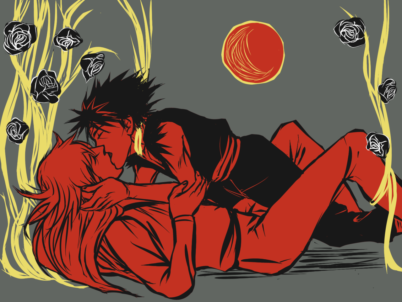 lacrimode:  i literally saw this post and got an impulse to draw hiei and kurama