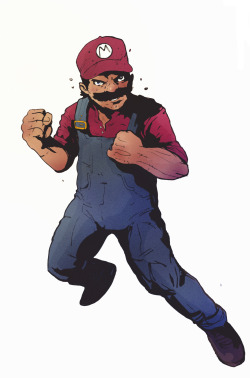 stefantosheff:  Mario Bros &frac14; Straight out of the streets of Brooklyn, right into a fist fight with a Goomba.  