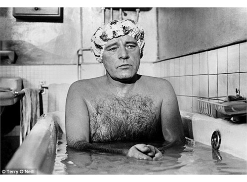 Richard Burton of Who&rsquo;s Afraid of Virginia Woolf?, 1984 and Equus. In a bathtub.