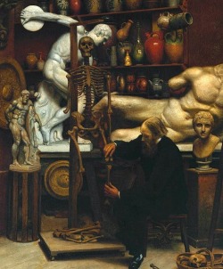 stilllifequickheart:  Samuel Butler Mr. Heatherley’s Holiday: An Incident in Studio Life, detail 1874 