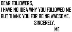 To my followers