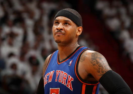 fyeahbballplayers:  Melo x Lebron, NYK - Miami game 2. 