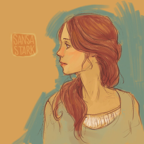 bidonicart:Impromptu Sansa sketch. Given that she’s currently being ignored on Game of Thrones