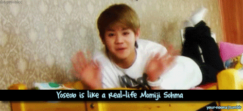 momiji-anon:  your-noona:  Yoseob is like a real-life Momiji Sohma  Yoseobie-hyung just likes to copy my style kekeke 