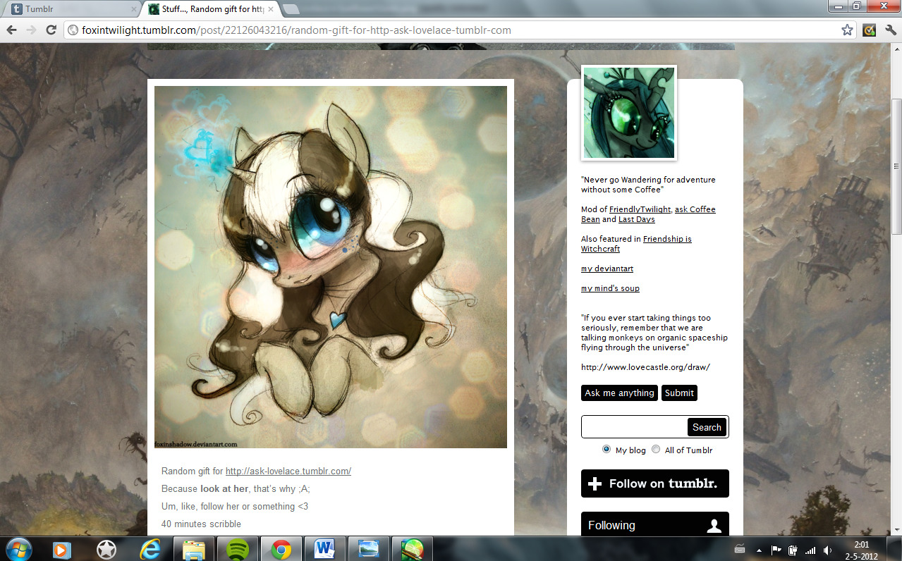 ask-lovelace:  Oh my goodness. Oh sweet Celestia. Goodness.Gracious.Me. What did