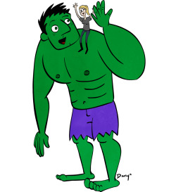 eatsleepdraw:  Just hanging with the Hulk.