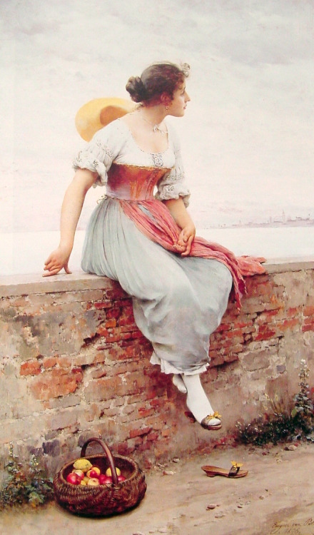 A Pensive Moment, by Eugene de Blaas, private collection.