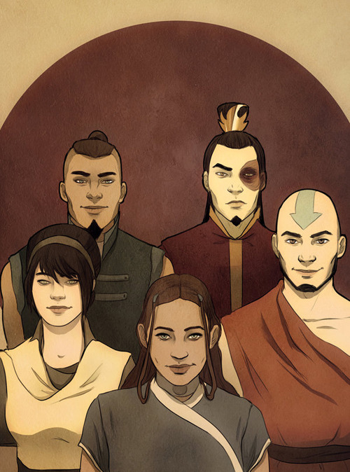 elliottmarshal:  udontease:  fyeahlilbitoeverything:  jesic:  Avatar Team, by andrahilde