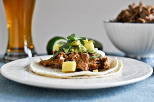 phoods:  (via Slow Cooker Beer Carnitas Tacos | How Sweet It Is)
