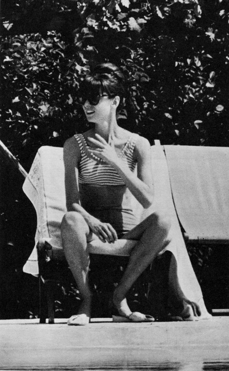 thefashionofaudrey: Switzerland, Summer of 1964… The actress Audrey Hepburn photographed by a