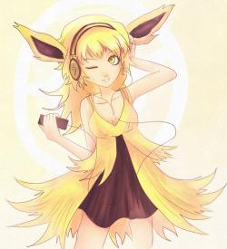 Stuggy:  A Humanized Jolteon Has Appeared.