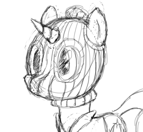 The first incarnation of my… uhg… ’Ponysona’, Faceless NiggerFaggot Jr. (Junior or JAY-ARR for short). The story behind this pone is that they’re a mask/costume designer from Fillydelphia. This pone has an odd quirk; they&r