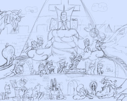 The Royal /co/urt&hellip; God damn, I had no idea what I was getting into when I started this. I got a request from NTSTS to design a supremely massive scene with 28 different OCs (MLPG /co/mrade OCs) all interacting with one another. Of course, the inter
