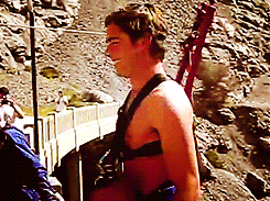Zac bungee jumping off the Bridge to Nowhere // Take 2 (x)  