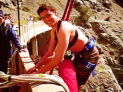 Zac bungee jumping off the Bridge to Nowhere // Take 2 (x)  