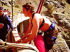 Zac bungee jumping off the Bridge to Nowhere // Take 2 (x)  