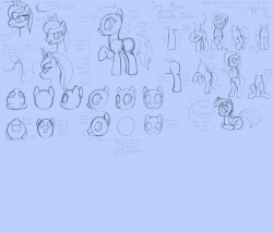 I was approached by a good friend of mine in the MLP Steamchat General and was asked to draw up a reference sheet for pones. I sketched up as many different expressions and whatnot as I could and filled up this big ass sheet. Posting both versions as