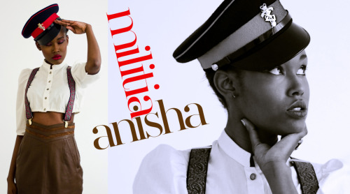 ANISHA MILITIA - Military looks given a contemporary twist at Voir. Anisha modelled this very strong