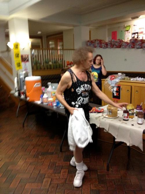 Richard Simmons does not approve of stim table.  credit: Melissa Osborne 
