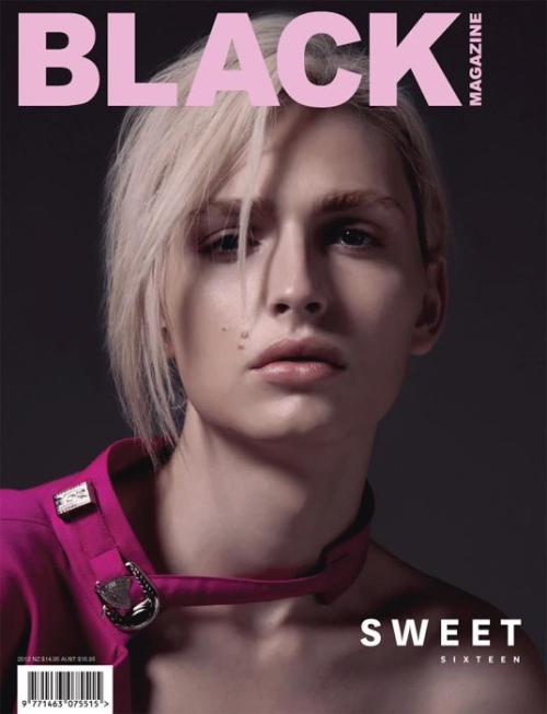 andrejpejicpage: Andrej Pejic on the cover of Black Magazine Issue 16.http://blacklognz.blogspot.co