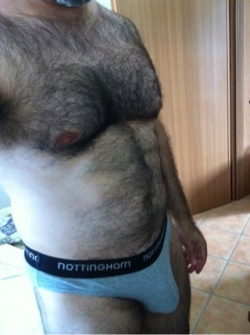 superbears:  HAIRY N BRIEF BULGE 