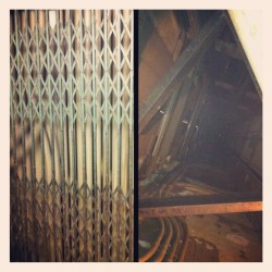 Open top elevator, Elevator door. #Vintage #MyJob   (Taken with instagram)