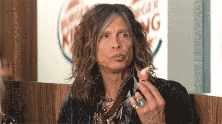 Practicing my Steven Tyler “Look how much I care” face today.