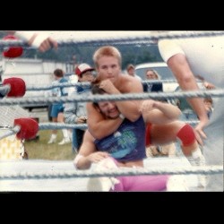 Throwback Of My Dad Wrestling 💪#Daddysgirl #Wrestling #80S  (Taken With Instagram)