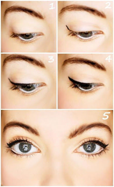 Winged eyeliner step by step