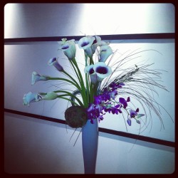 Really nice floral arrangement. #Flowers #myjob #officeflowers