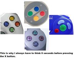 chromemon:  Let us not forget the X in the middle of xbox controllers. 