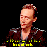 mishasteaparty:  Tom Hiddleston talks about himself his character - Loki 
