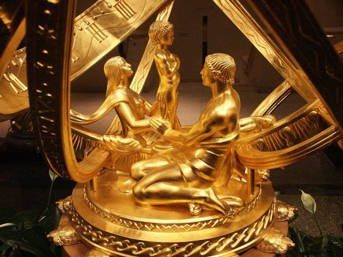 cavetocanvas:Paul Manship, Cycle of Life (Armillary Sphere) details, 1924